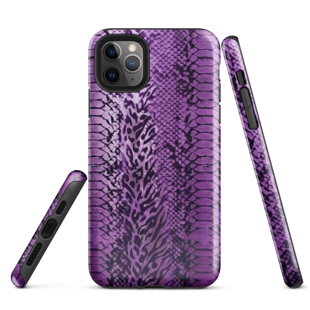 Purple Snake Skin Tough Case for iPhone®