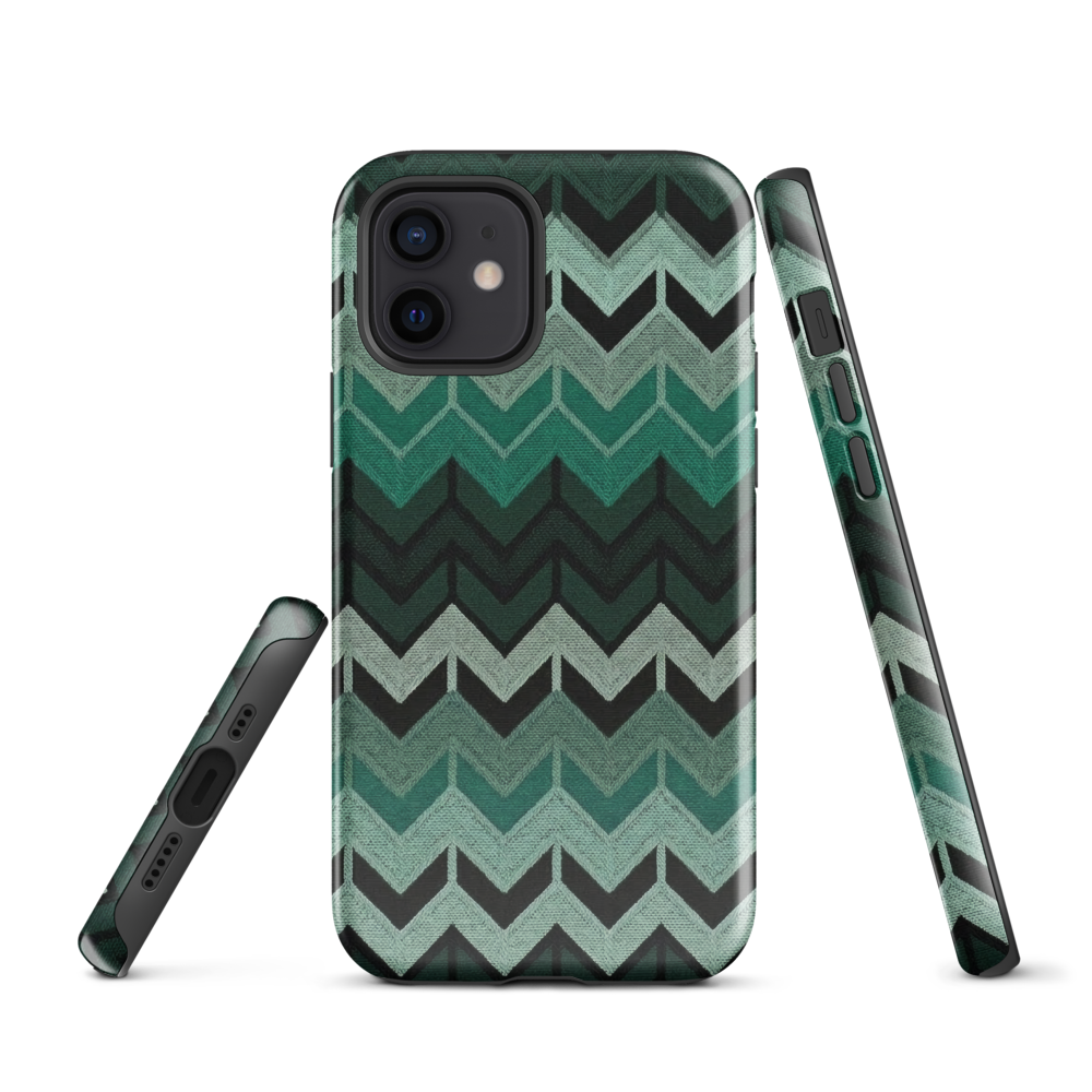 Green Chevron Tough Case for iPhone®