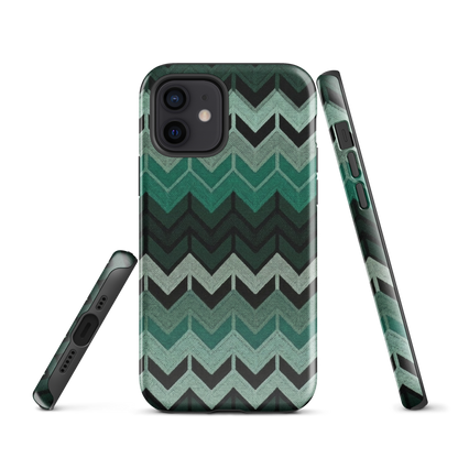 Green Chevron Tough Case for iPhone®
