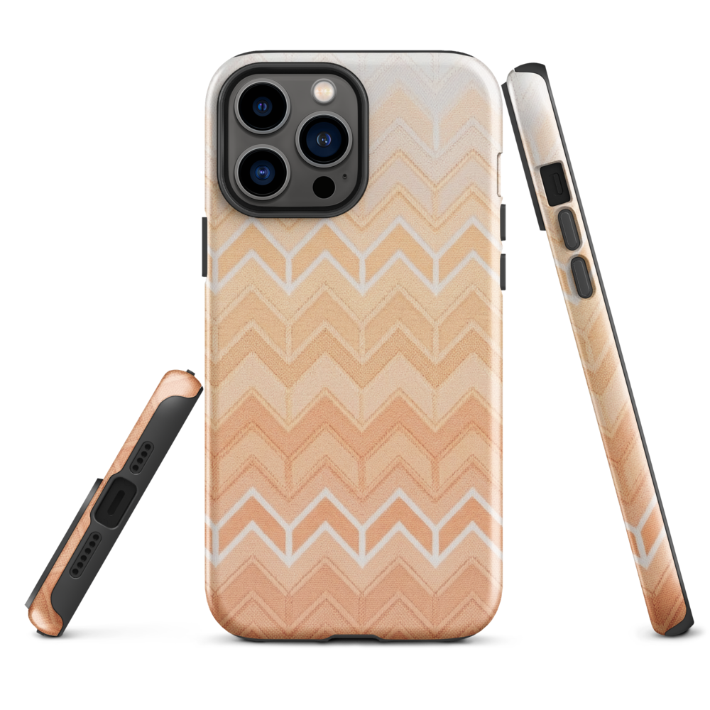 Coastal Orange Chevron Pattern Tough Case for iPhone®