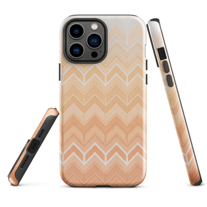 Coastal Orange Chevron Pattern Tough Case for iPhone®
