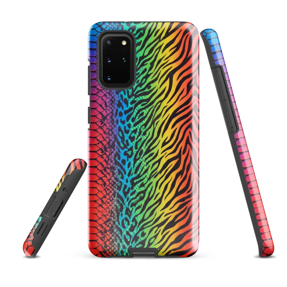 Vibrant Rainbow Snake Skin Zebra & Leopard Print Tough Case for Samsung