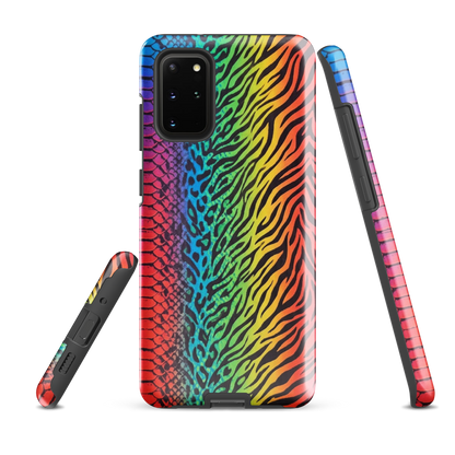 Vibrant Rainbow Snake Skin Zebra & Leopard Print Tough Case for Samsung