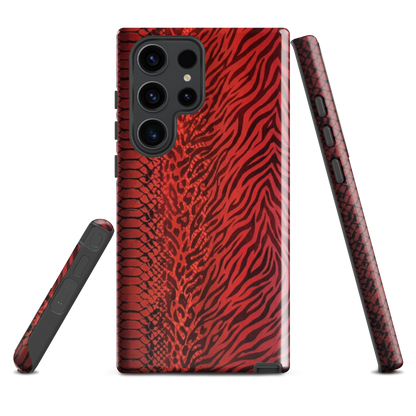 Red Zebra Snake & Leopard Print Tough Case for Samsung