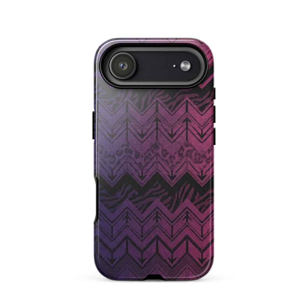 Purple to Pink Chevron Zebra & Leopard Print Tough Case for iPhone®