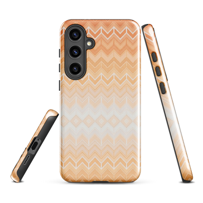 Orange Chevron Tough Case for Samsung