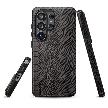 Black and Gray Zebra and Leopard print Tough Case for Samsung