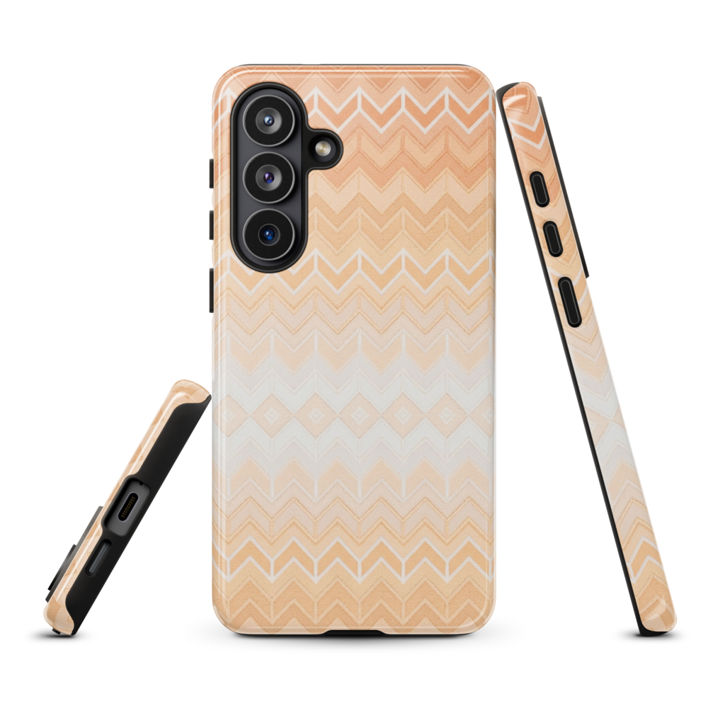 Orange Chevron Tough Case for Samsung