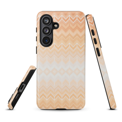 Orange Chevron Tough Case for Samsung