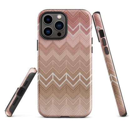 Pink & Muaves Chevron Pattern Tough Case for iPhone®