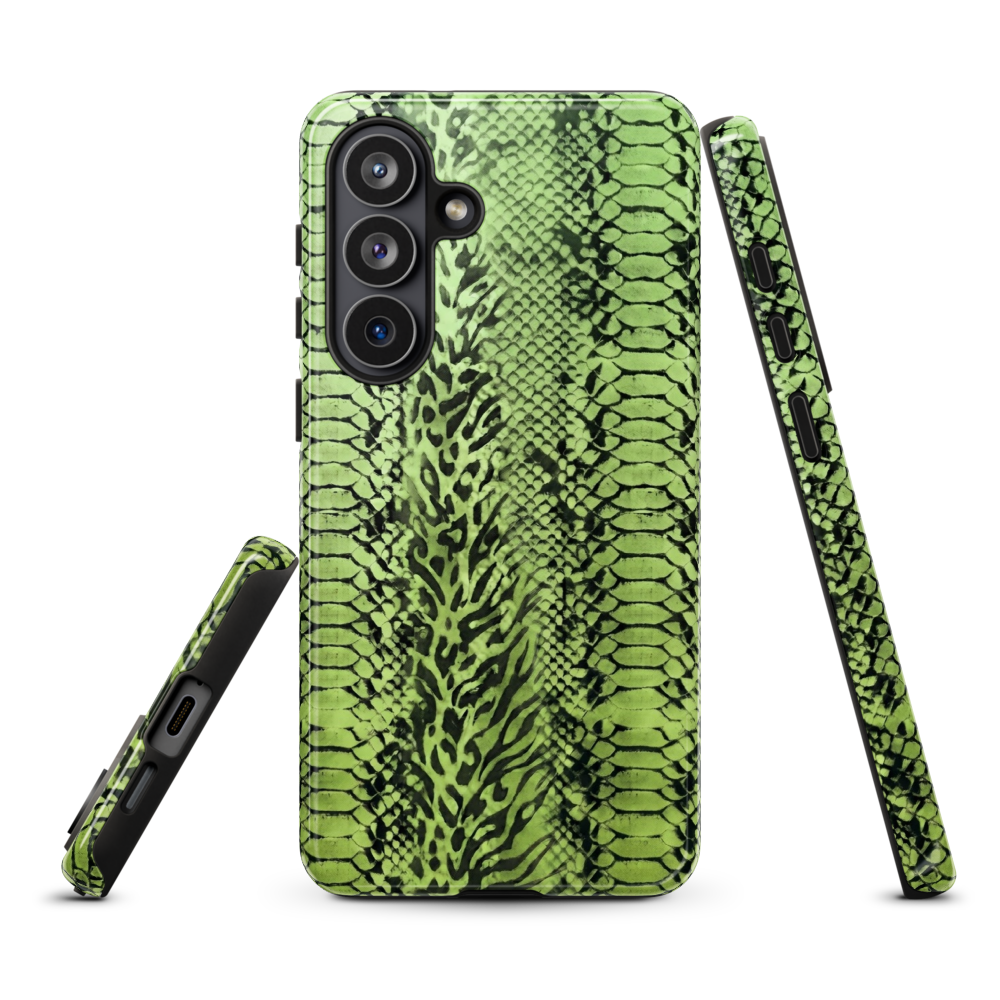 Green Snake Skin & Leopard Print Tough Case for Samsung