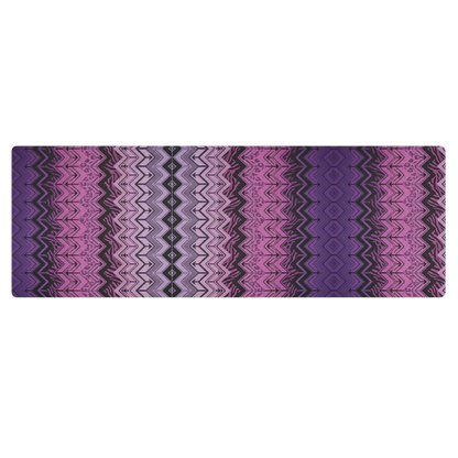 Purple Zebra & Leopard Chevron Print Yoga Mat