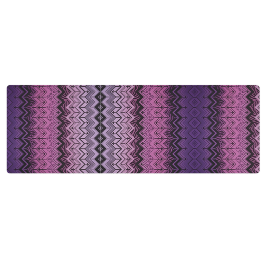 Purple Zebra & Leopard Chevron Print Yoga Mat
