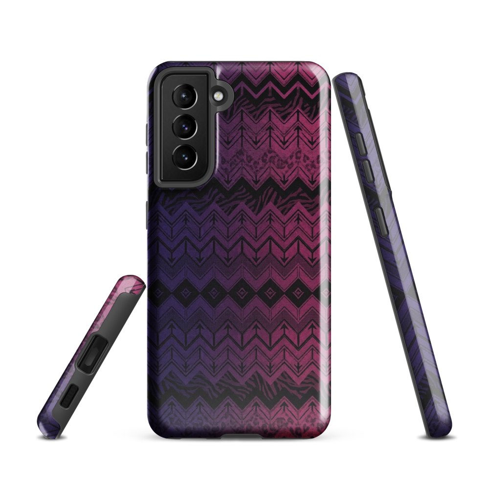 Purple & Pink Chevron Classic Pattern Tough Case for Samsung