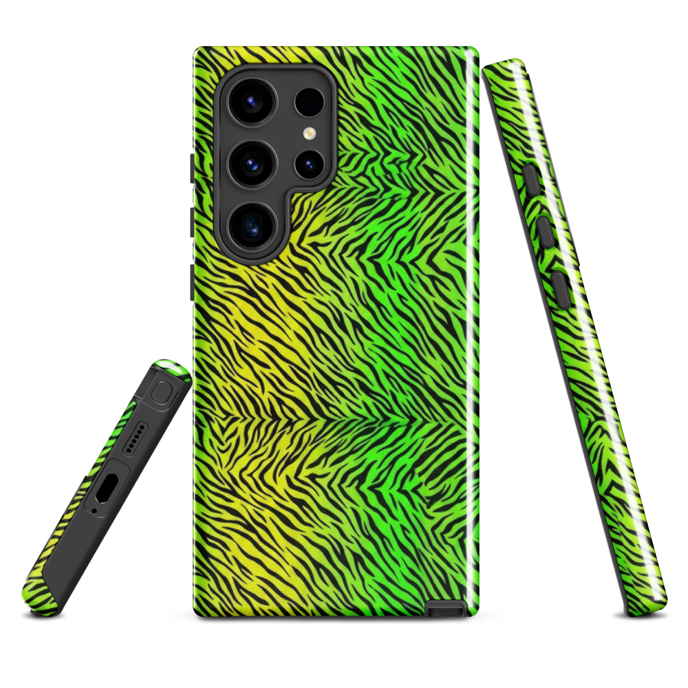 Green & Yellow  Zebra Print Tough Case for Samsung