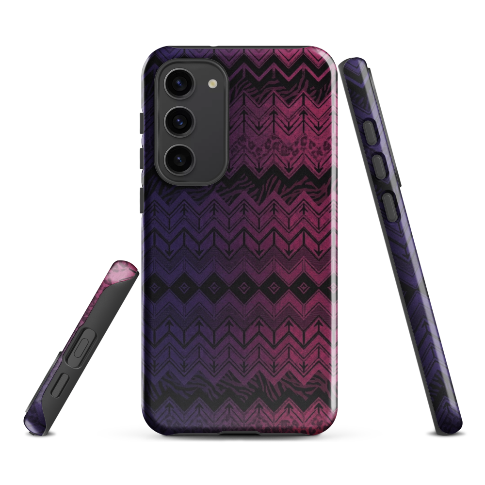 Purple & Pink Chevron Classic Pattern Tough Case for Samsung