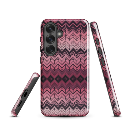 Pink Chevron Pattern Leopard & Zebra Print Tough Case for Samsung