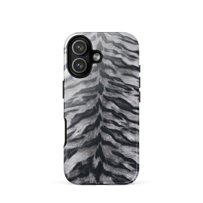 Gray Tiger Print Tough Case for iPhone®