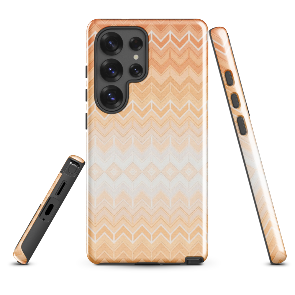Orange Chevron Tough Case for Samsung