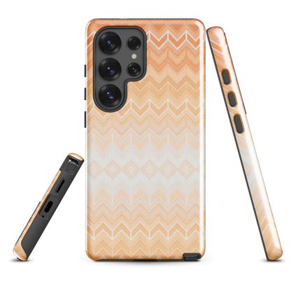 Orange Chevron Tough Case for Samsung