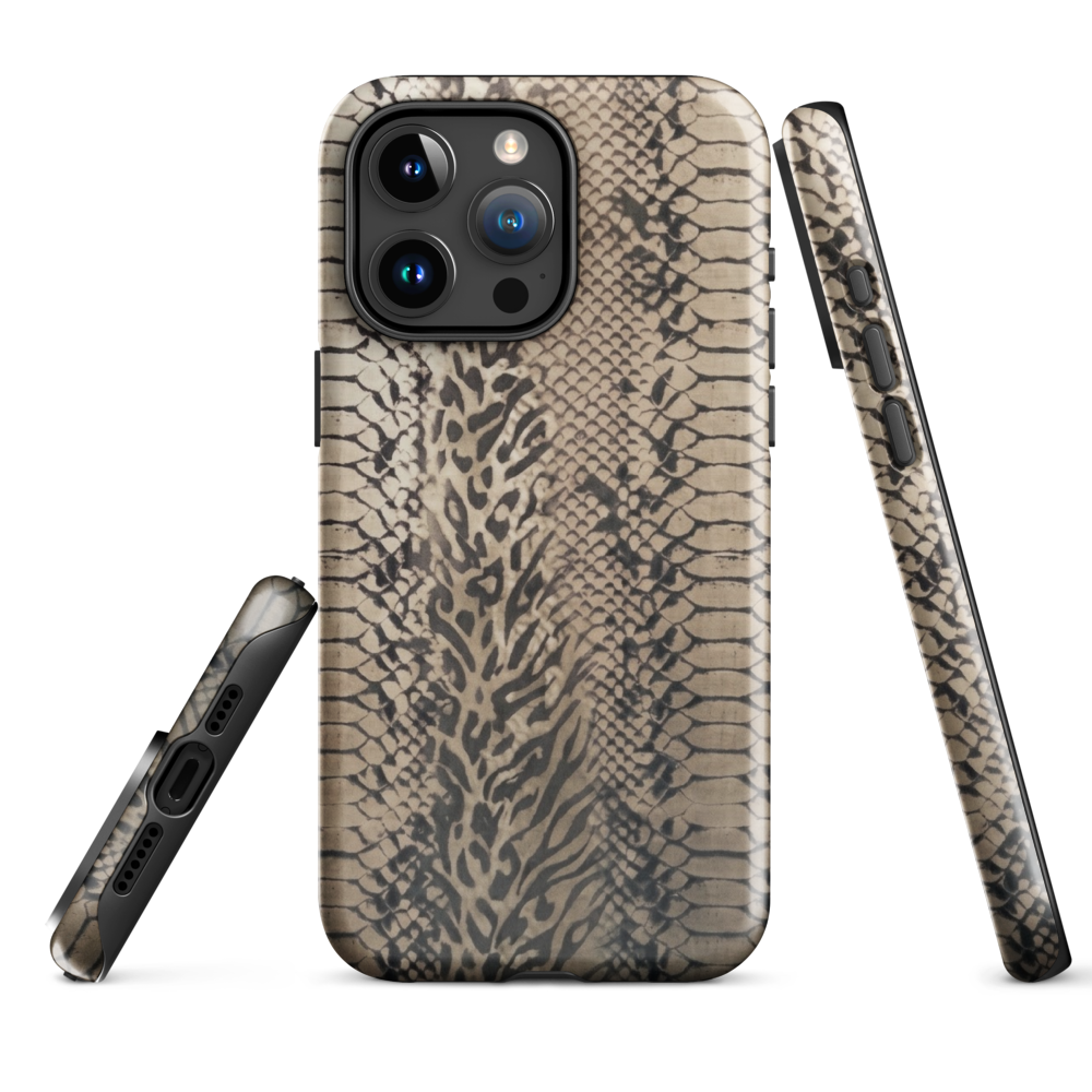 Neutral Snake Skin Tough Case for iPhone®
