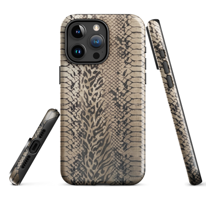 Neutral Snake Skin Tough Case for iPhone®