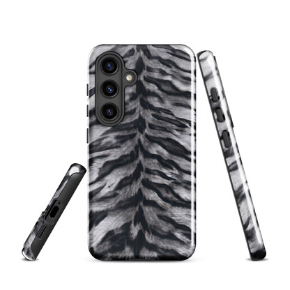 Gray Tiger Print Tough Case for Samsung
