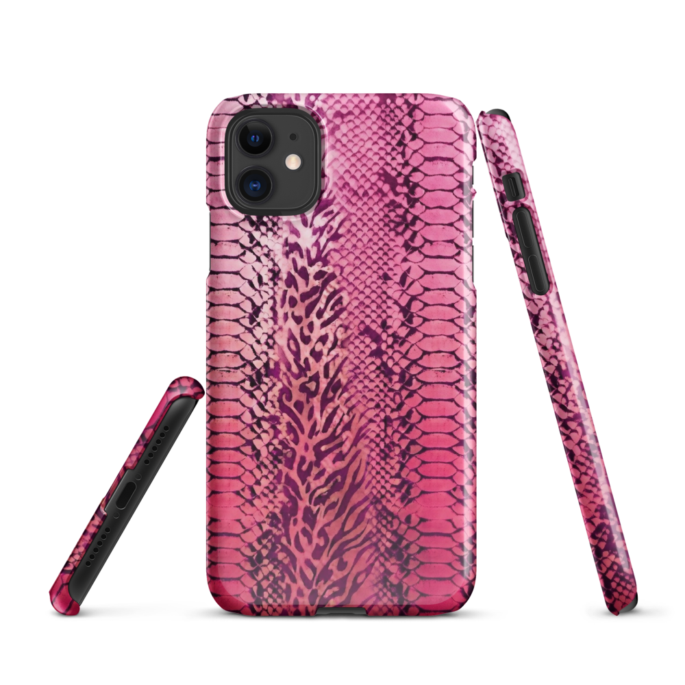 Hot Pink to Light Pink Zebra Print Snap Case for iPhone