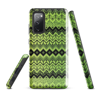 Lime Green Zebra & Leopard Print Chevron Tough Case for Samsung