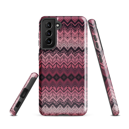 Pink Chevron Pattern Leopard & Zebra Print Tough Case for Samsung