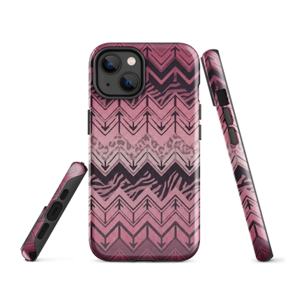Pink Chevron Zebra & Leopard Print Tough Case for iPhone®