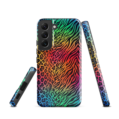Rainbow Leopard & Zebra print Tough Case for Samsung