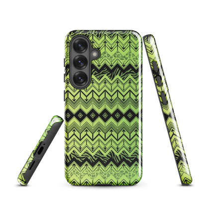 Lime Green Zebra & Leopard Print Chevron Tough Case for Samsung