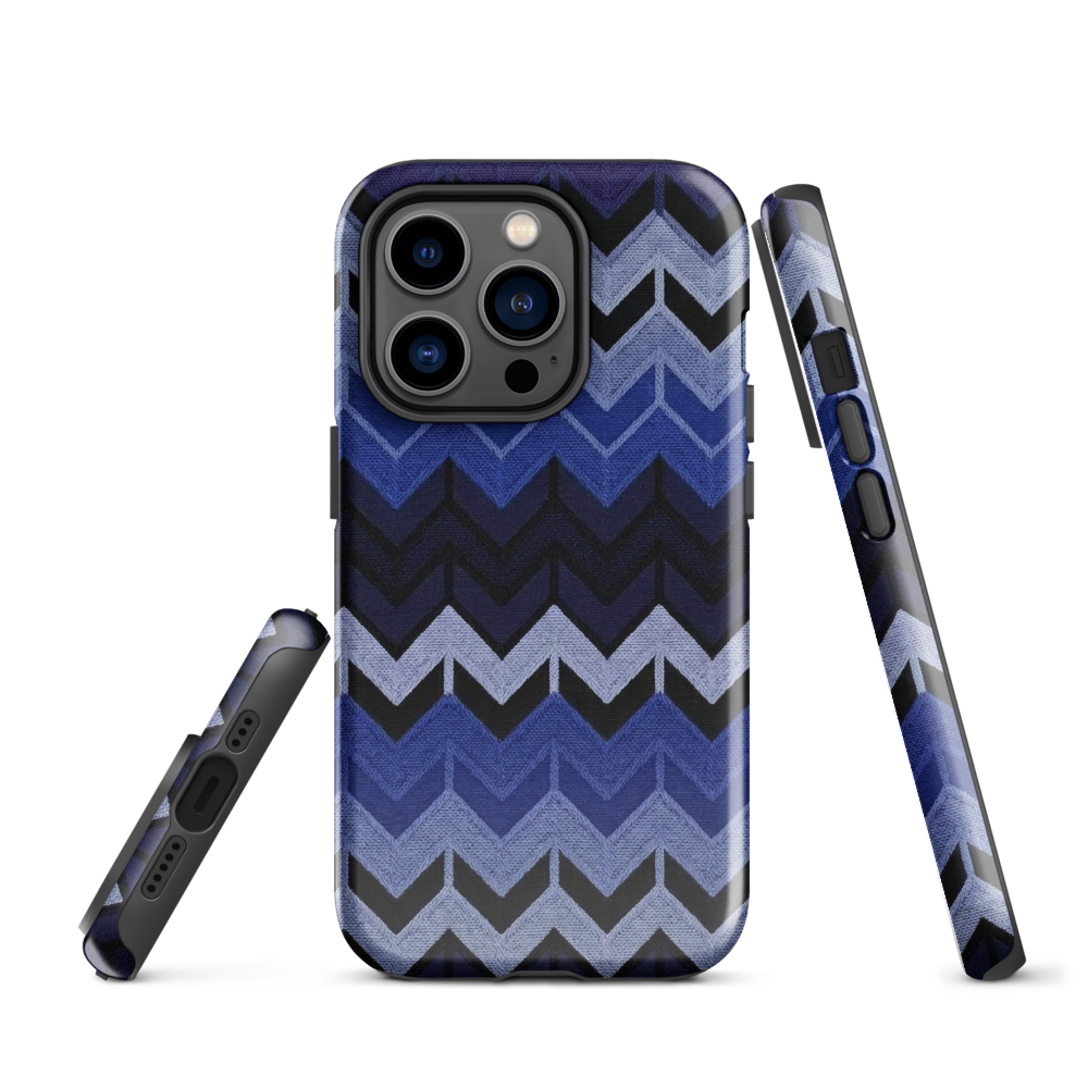 Blue Chevron Tough Case for iPhone®