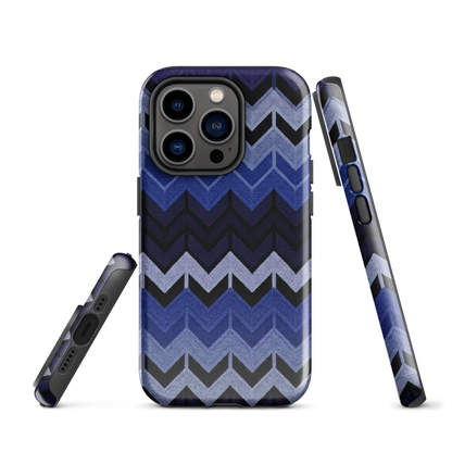 Blue Chevron Tough Case for iPhone®
