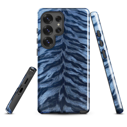 Blue Tiger Print Tough Case for Samsung