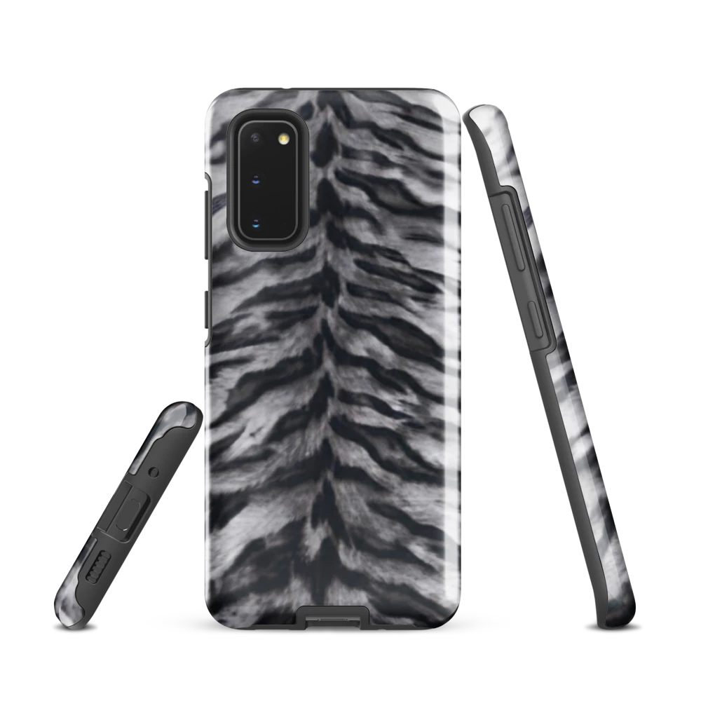 Gray Tiger Print Tough Case for Samsung