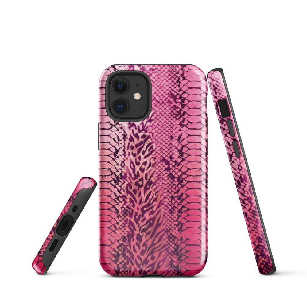 Pink Leopard Print and Snake Skin Tough Case for iPhone®
