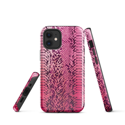 Pink Leopard Print and Snake Skin Tough Case for iPhone®