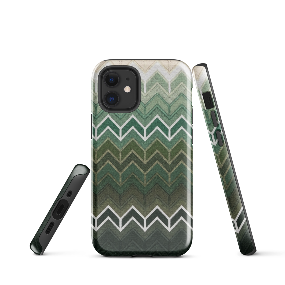 Green Chevron Tough Case for iPhone®