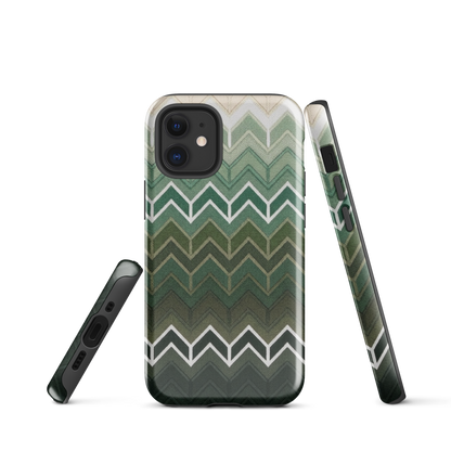 Green Chevron Tough Case for iPhone®