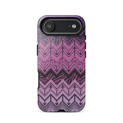 Purple Chevron Zebra & Leopard Print Tough Case for iPhone®