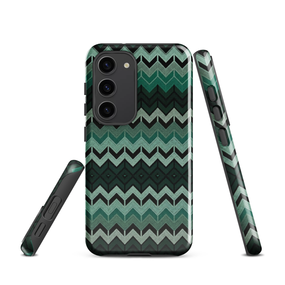 Green Chevron Tough Case for Samsung