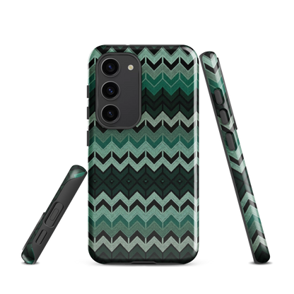 Green Chevron Tough Case for Samsung