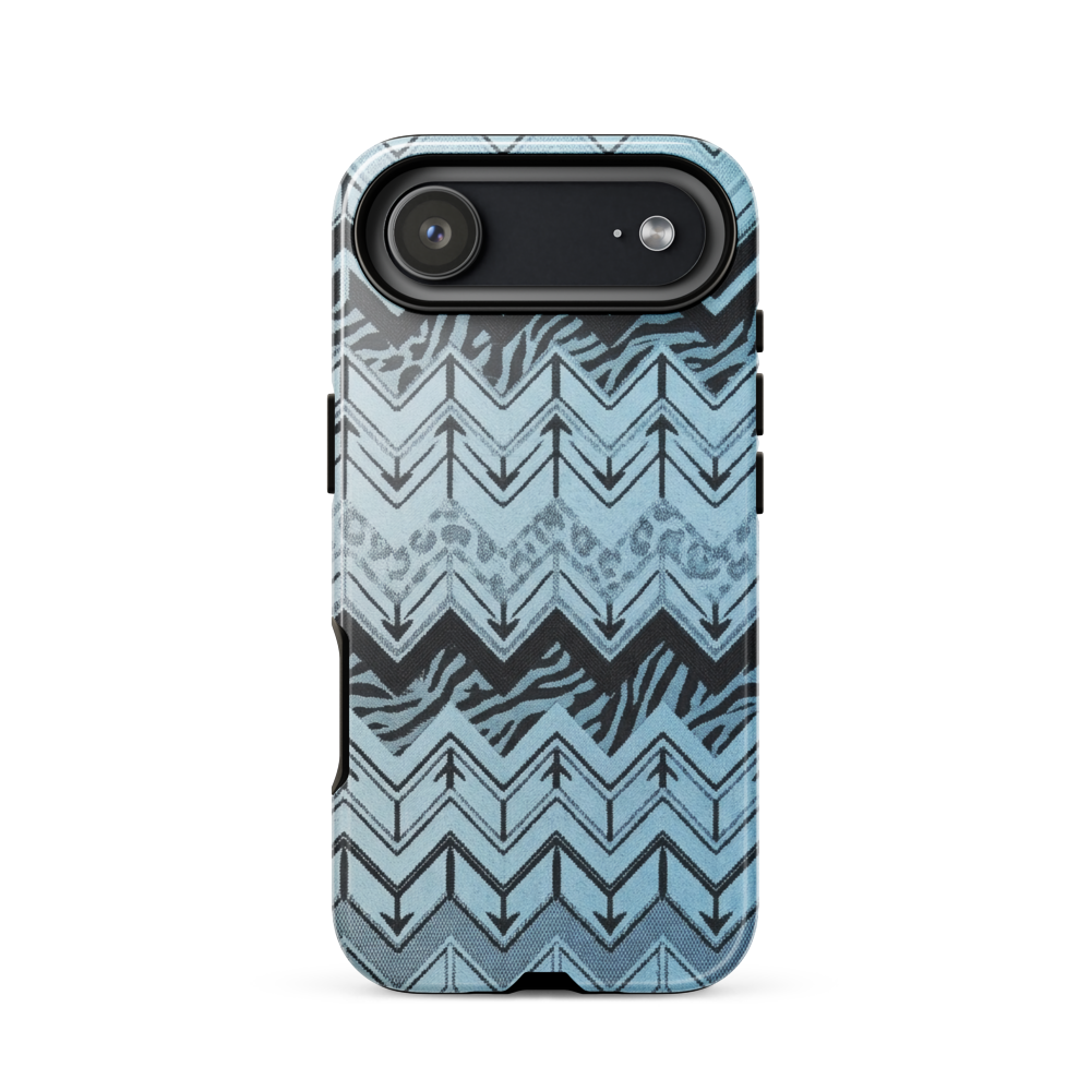 Blue Chevron Zebra & Leopard Print Tough Case for iPhone®