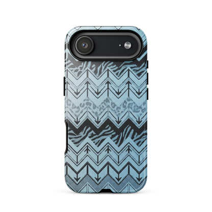 Blue Chevron Zebra & Leopard Print Tough Case for iPhone®