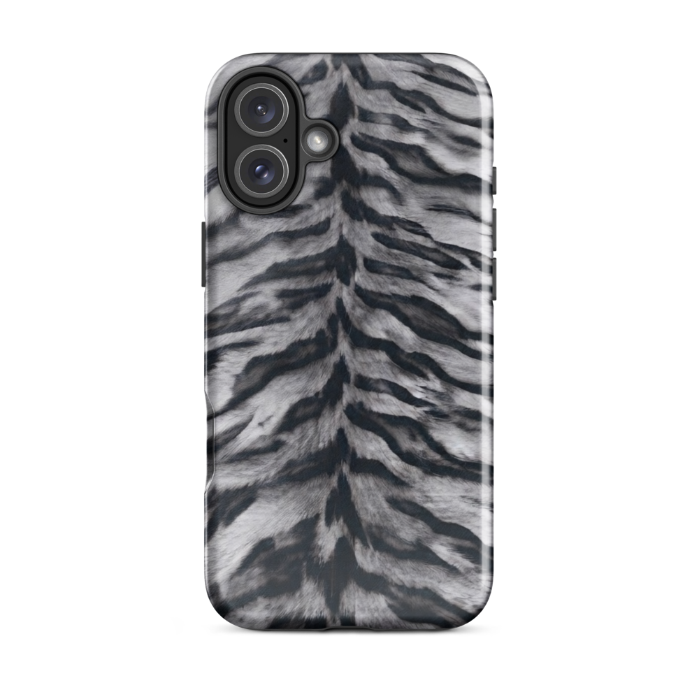 Gray Tiger Print Tough Case for iPhone®