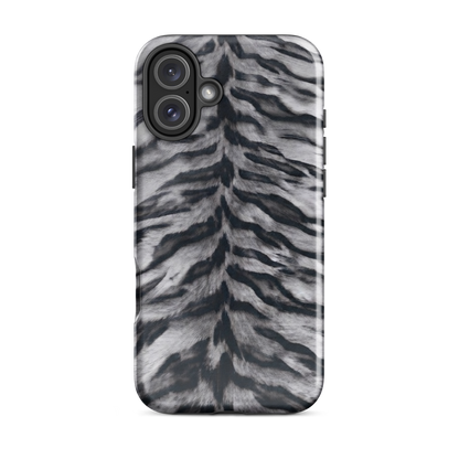 Gray Tiger Print Tough Case for iPhone®