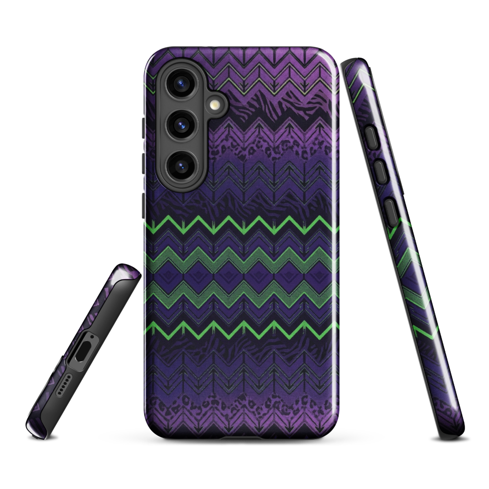 Halloween Chevron Purple & Green Edition Tough Case for Samsung