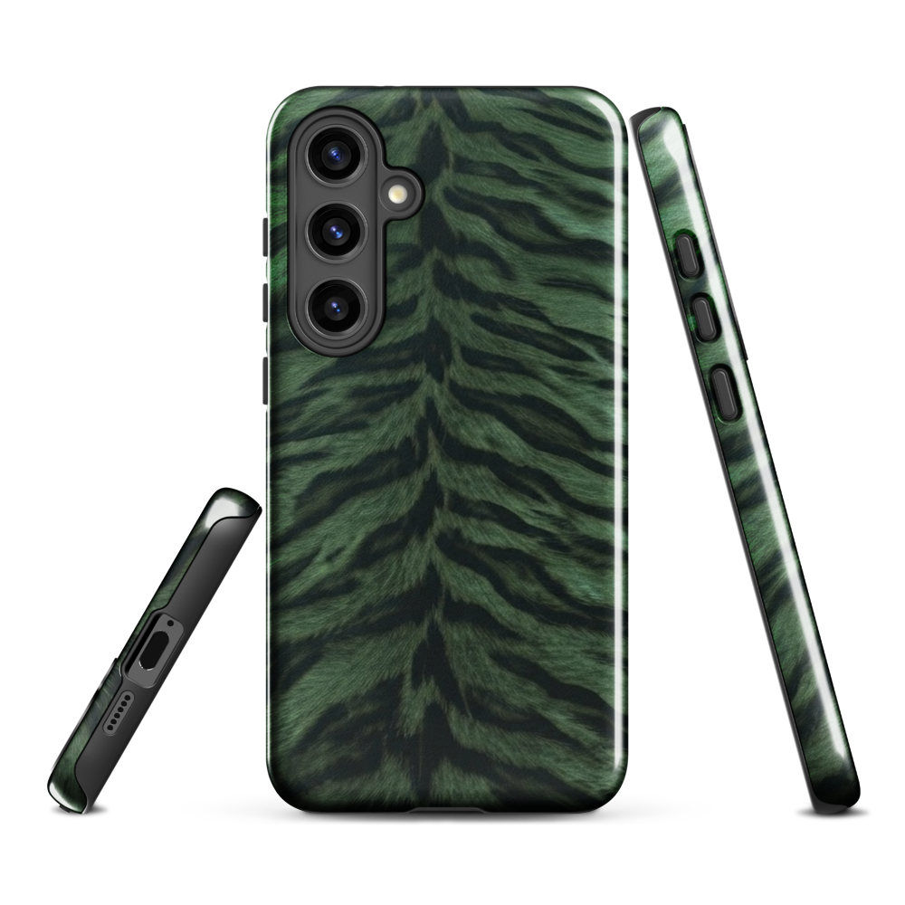 Green Tiger Print Tough Case for Samsung